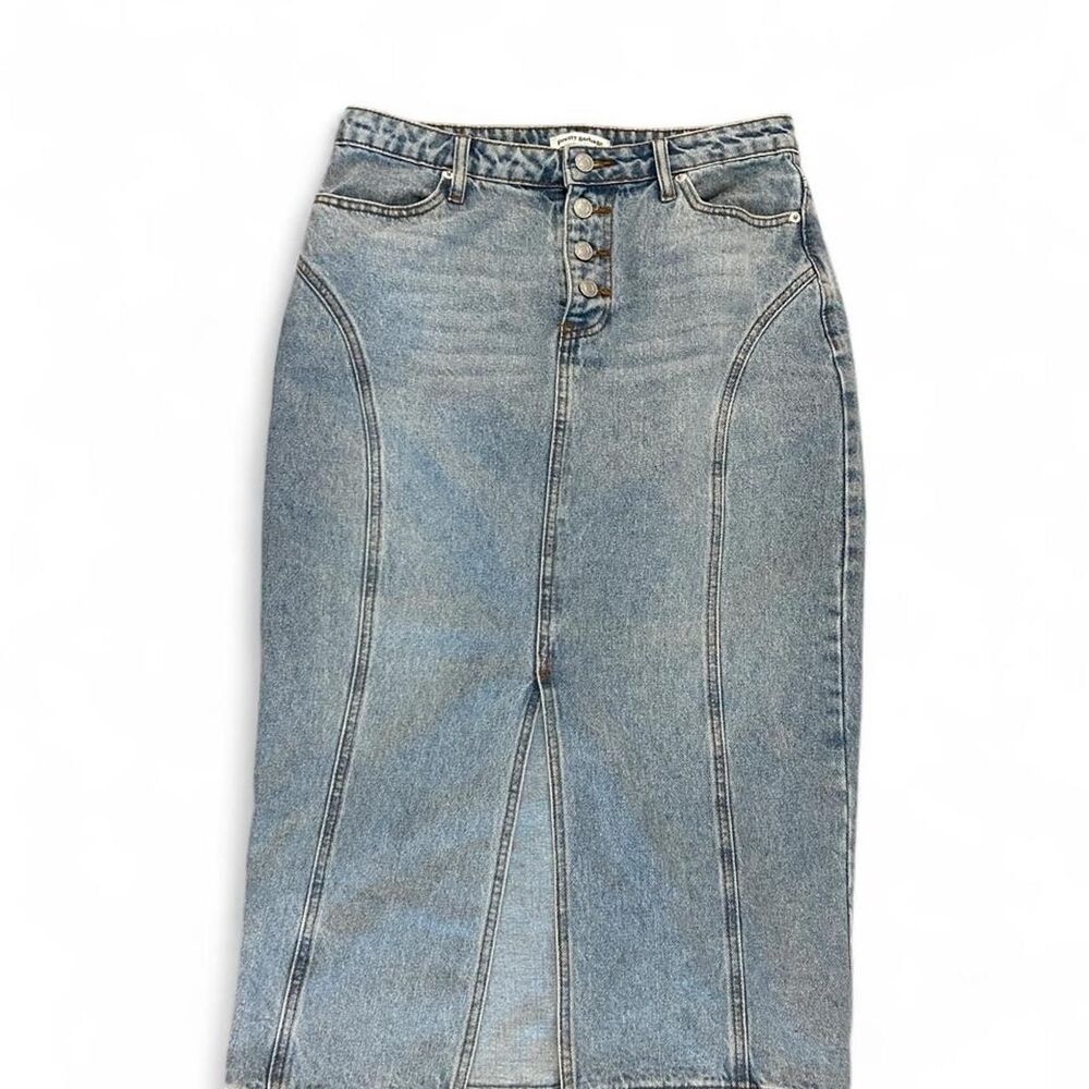 Pretty Garage Cotton Denim Pencil Skirt - L